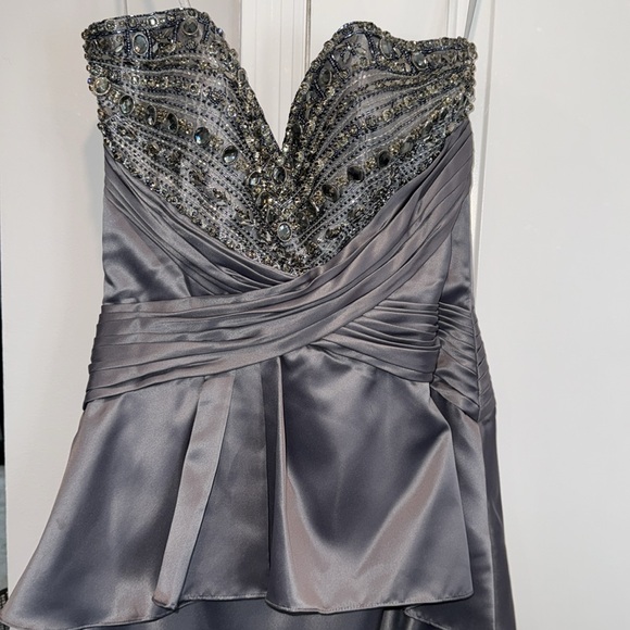 Stephen Yearick Gray Beaded Evening/Mother of the Bride Gown Size 12 - Picture 3 of 15